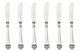 Набор ножей десертных Robbe&Berking Розенмустер 21,4 см, серебро 925+позолота, 6 шт